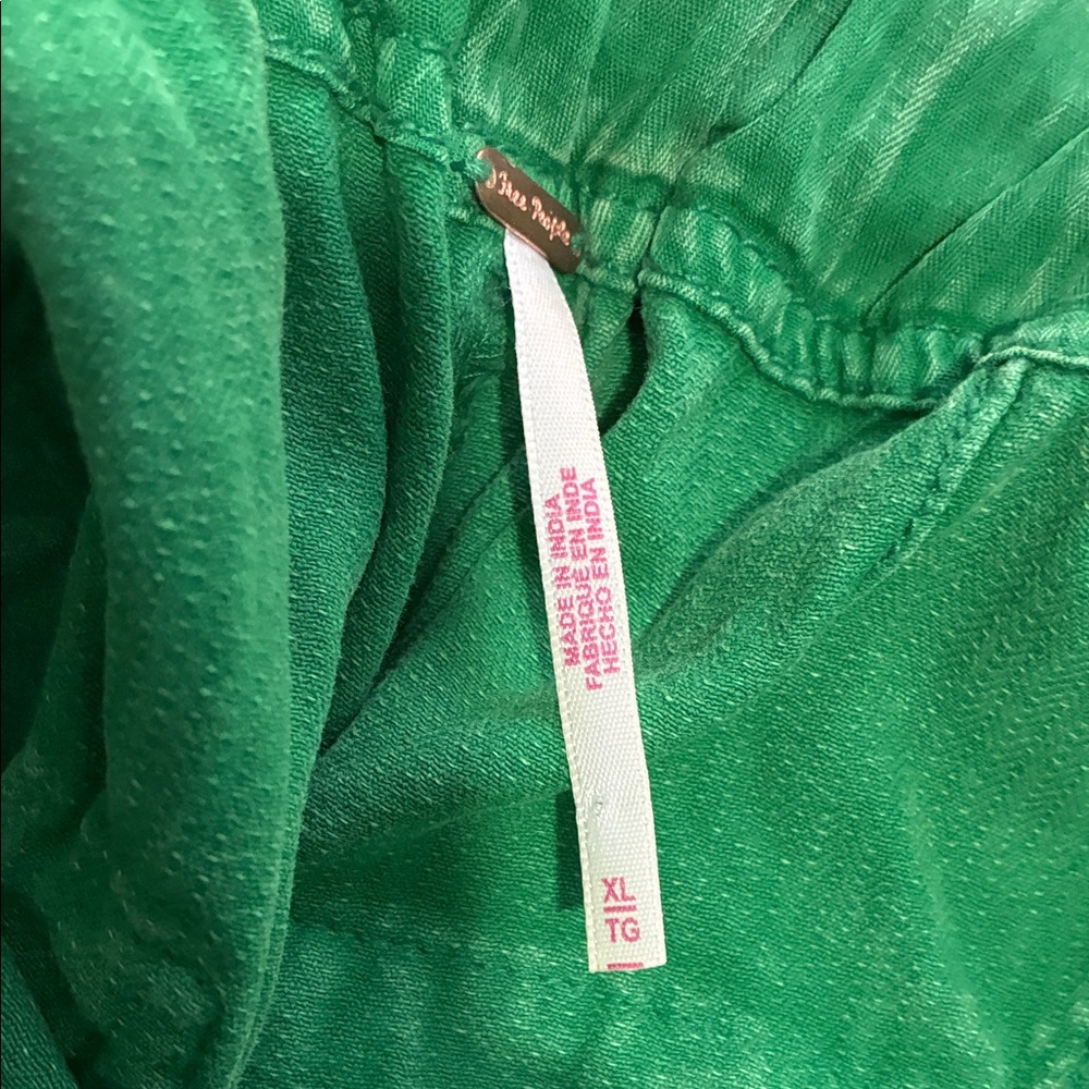 Free People Vibrant Green Cropped Tahiti Cargo Pants - Picture 9 of 9